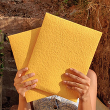 Load image into Gallery viewer, Handmade paper deckle edge sheets packaged in eco-friendly paper folder by InBreathe