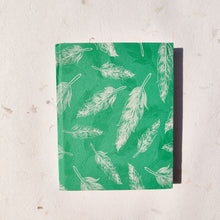 Load image into Gallery viewer, Handmade Paper Notebook Hardcover | Feathers
