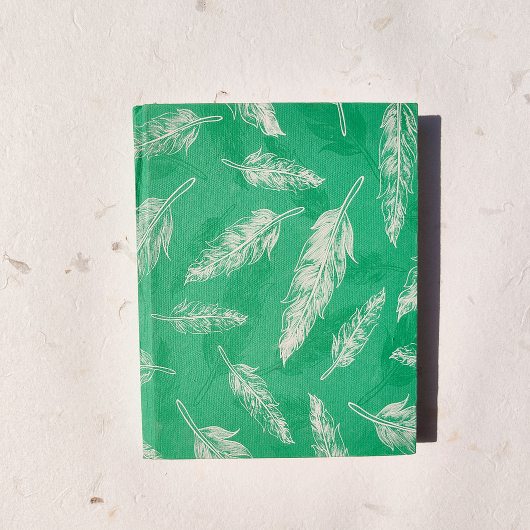 Handmade Paper Notebook Hardcover | Feathers