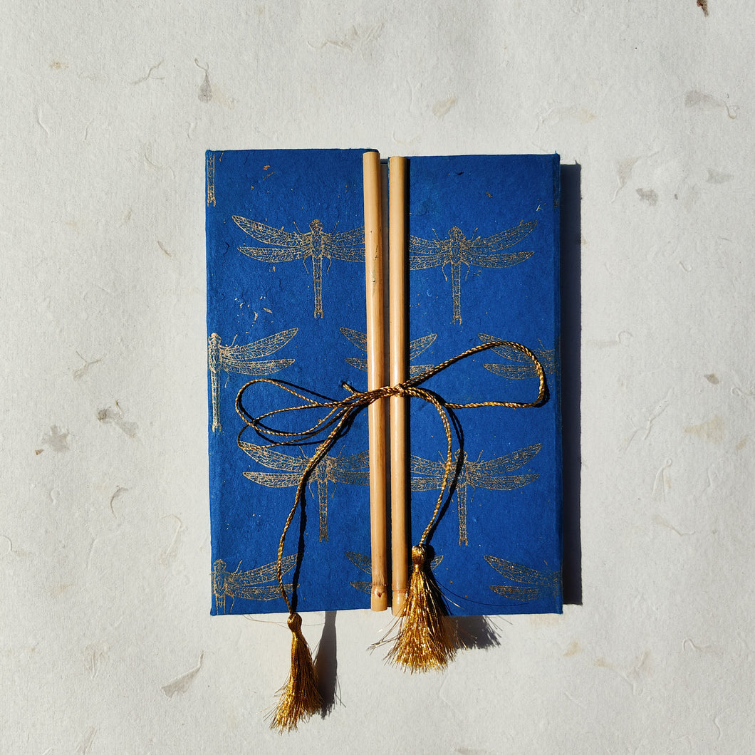 Handmade Bamboo Notebook | Dragonfly
