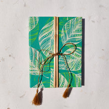 Load image into Gallery viewer, Handmade Bamboo Notebook | Leaves
