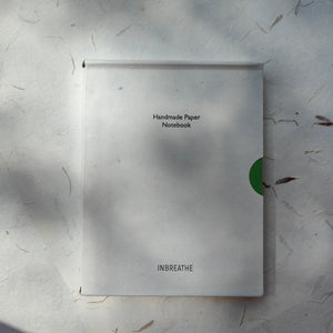 Ruled Handmade Paper Notebook | Green - InBreathe