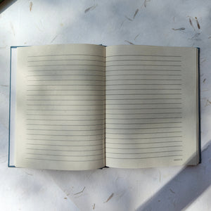 Ruled Handmade Paper Notebook | Blue - InBreathe