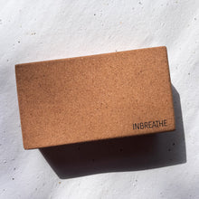 Load image into Gallery viewer, Natural cork yoga brick for posture alignment and balance during fitness or yoga sessions.
