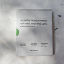 Load image into Gallery viewer, Handmade dotted paper notebook with pink cover, made from recycled cotton.

