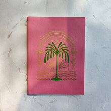 Load image into Gallery viewer, Front view of InBreathe pink softcover notebook, handmade tree‑free paper, 120 GSM, eco‑friendly stationery
