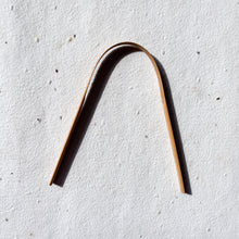 Load image into Gallery viewer, Natural bamboo tongue cleaner with smooth handle for gentle use
