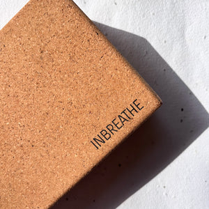 Sustainable cork yoga block designed for stability in Pilates, meditation, and home workouts
