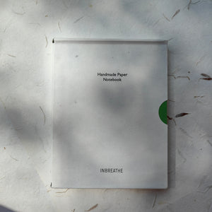sustainable ruled notebook made from handmade paper for writing and study