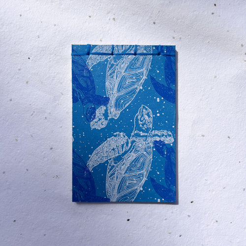 turtle themed recycled paper notebook ideal for daily journaling