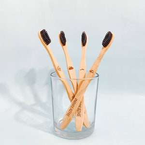 Bamboo toothbrush set of 4