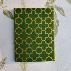 Soft Cover Handmade Notebooks | Green Geometry