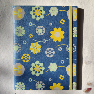 Soft Cover Handmade Notebooks/ Blue Floral