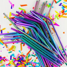 Load image into Gallery viewer, Stainless Steel Colorful Drinking Straws
