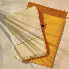 Load image into Gallery viewer,  200 GSM cotton paper edge featuring natural deckle tear and textured handmade finish


