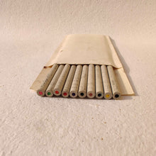 Load image into Gallery viewer, Eco color pencils with vibrant leads made from repurposed newspaper for conscious creativity
